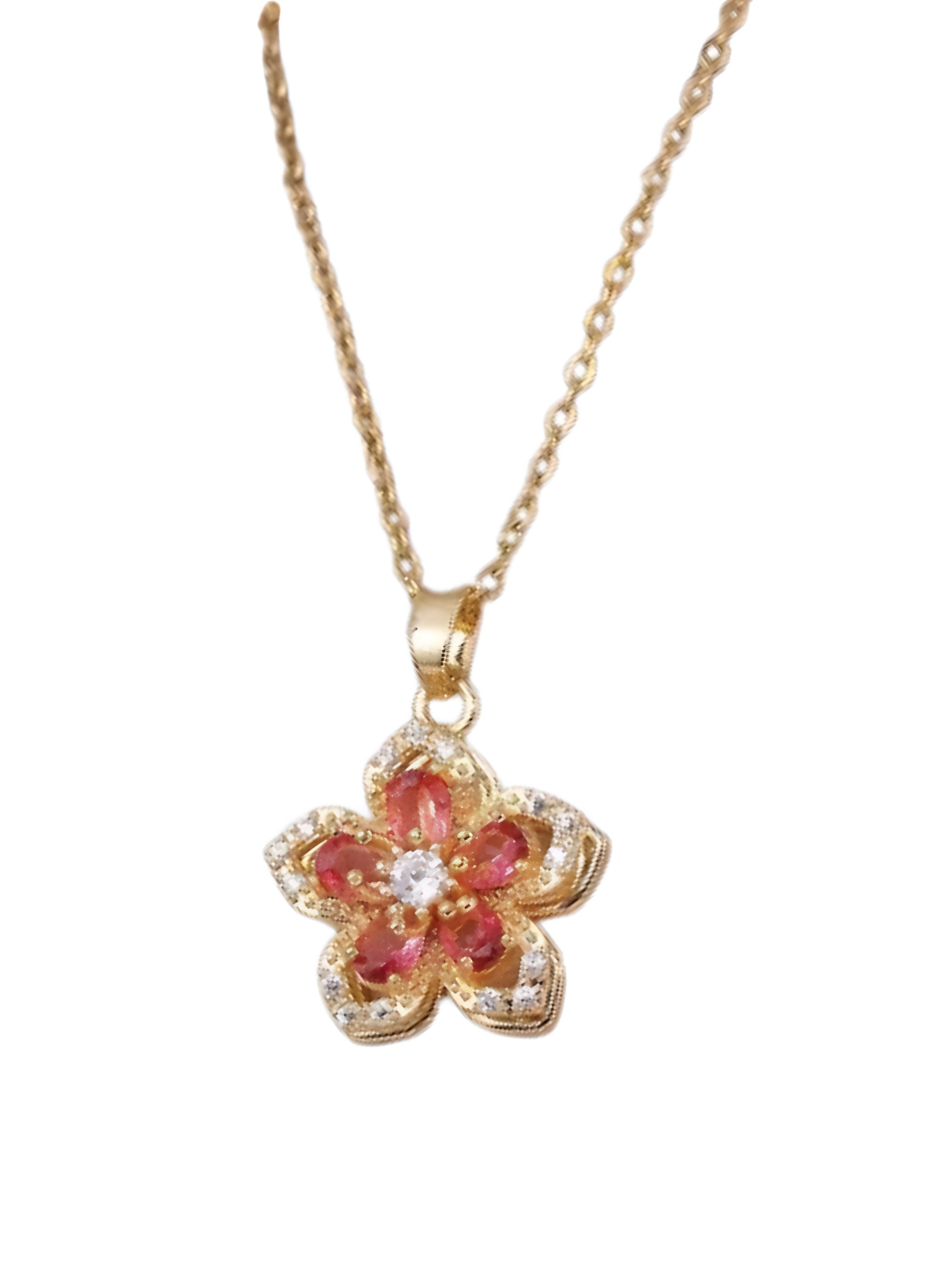 PINK FLOWER NECKLACE