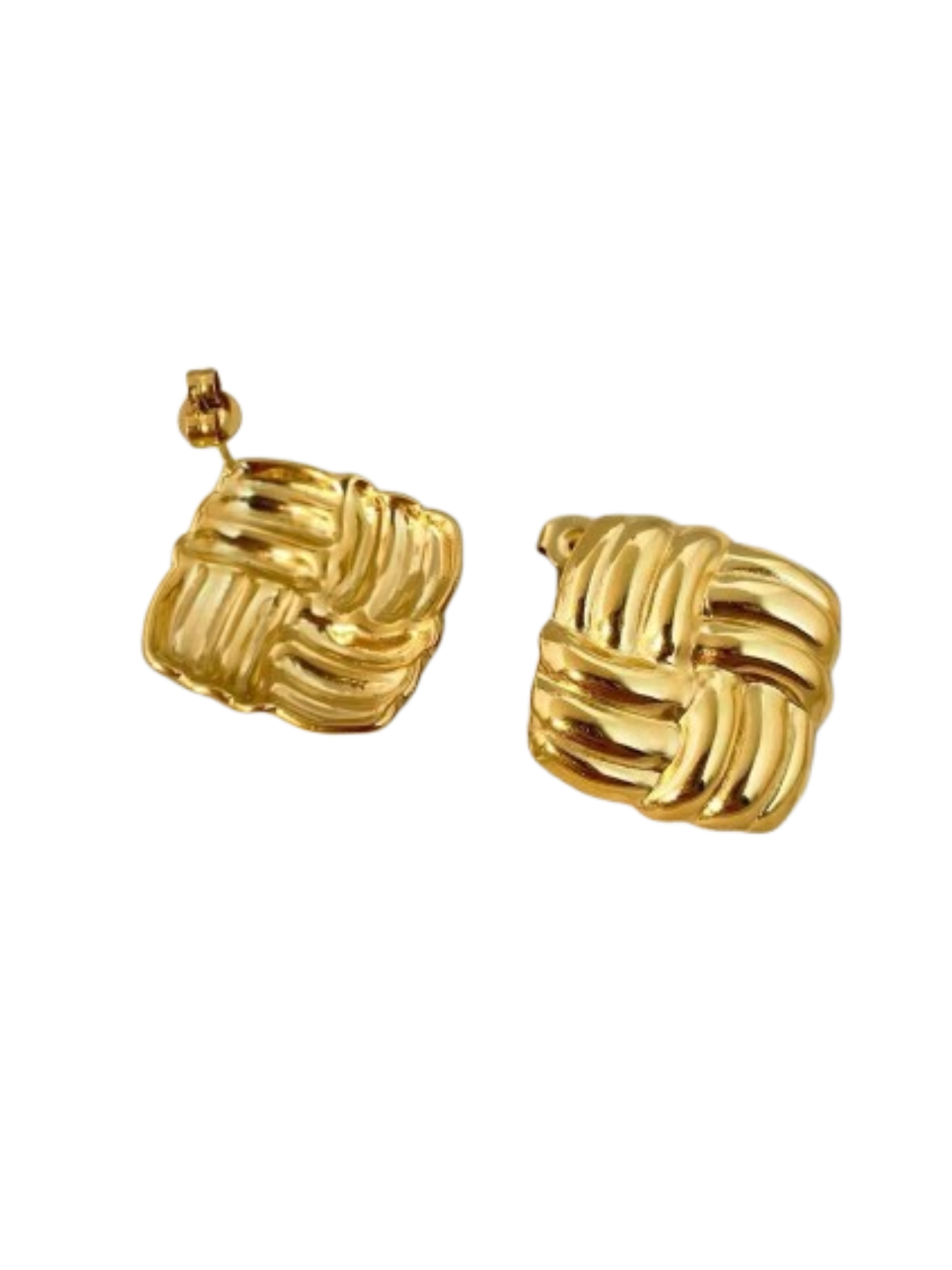 CHECK STYLE EARRINGS