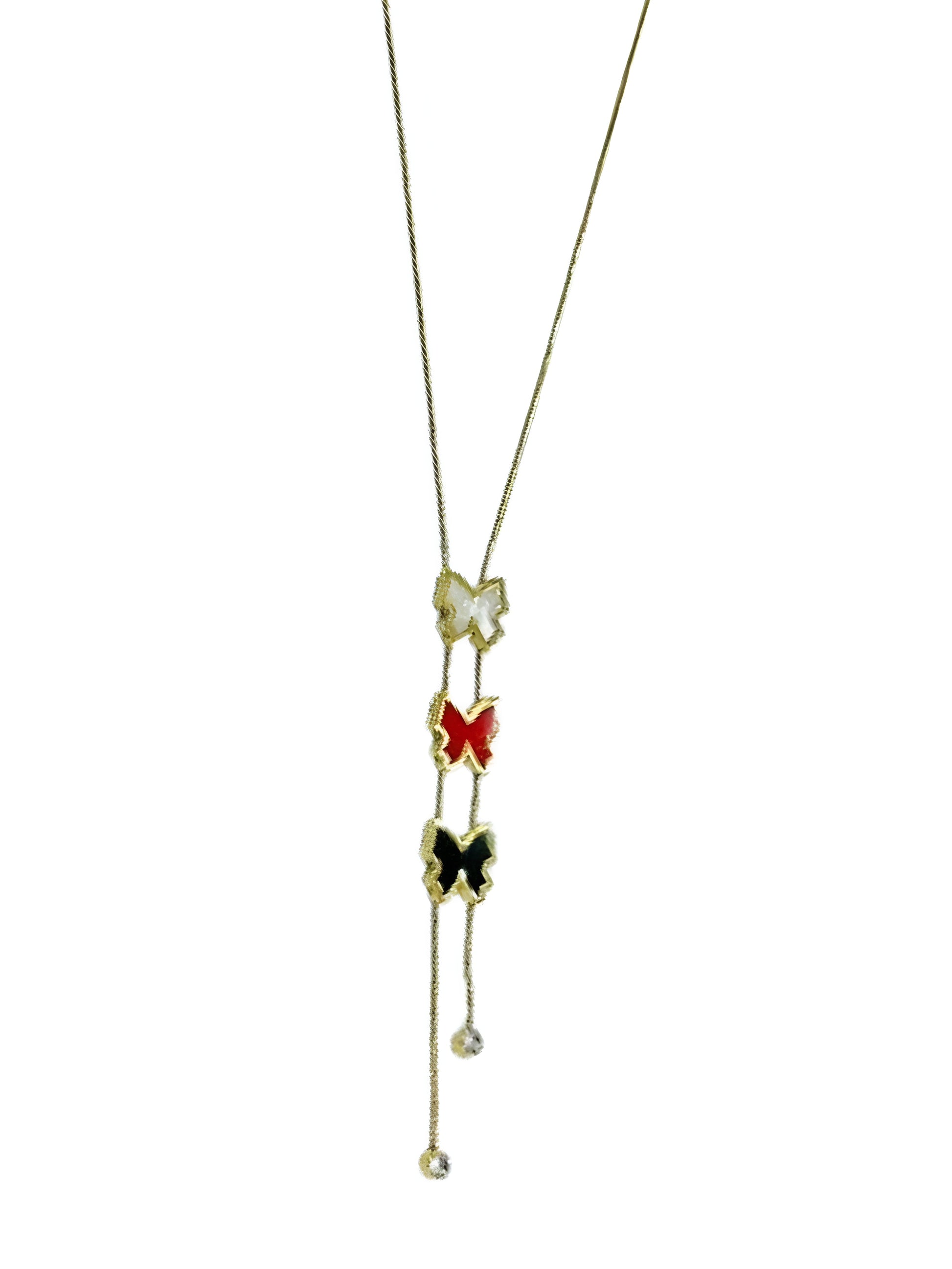 TRIPLE BUTTERFLY NECKLACE