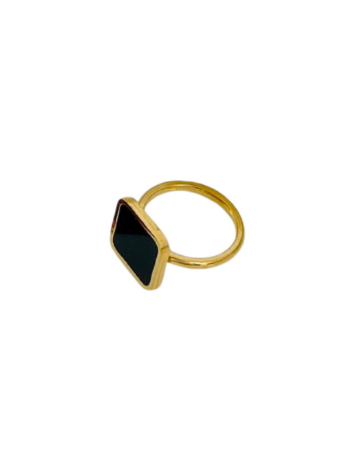 ARTIFICIAL BLACK STONE RING